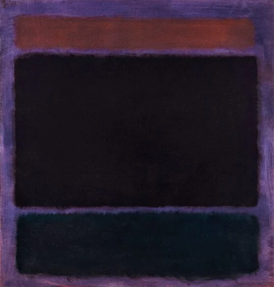 Untitled (Rust, Blacks on Plum) – Mark Rothko