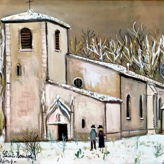 Snow on Church, Saint-Bernard – Maurice Utrillo