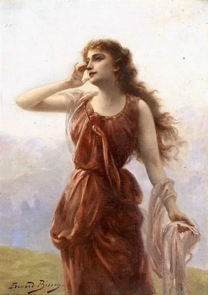 A Young Woman in Red – Edouard Bisson