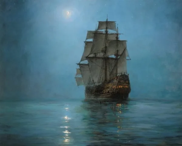 Crescent Moon – Montague Dawson