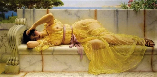 Girl in Yellow Drapery – John William Godward