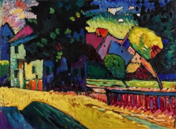 Landscape with Green House – Wassily Kandinsky