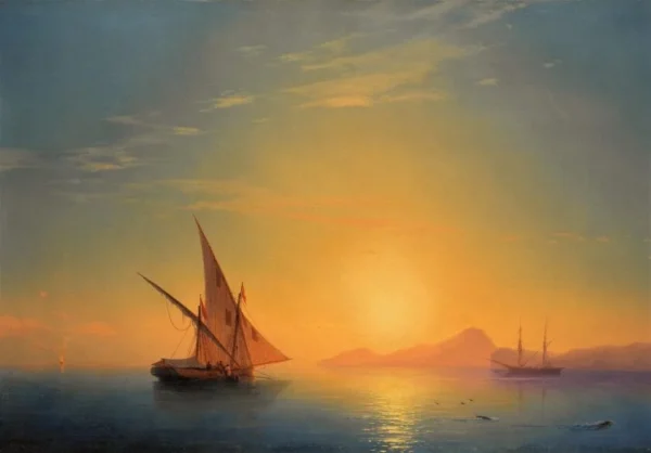 Sunset Over Ischia – Ivan Konstantinovich Aivazovsky