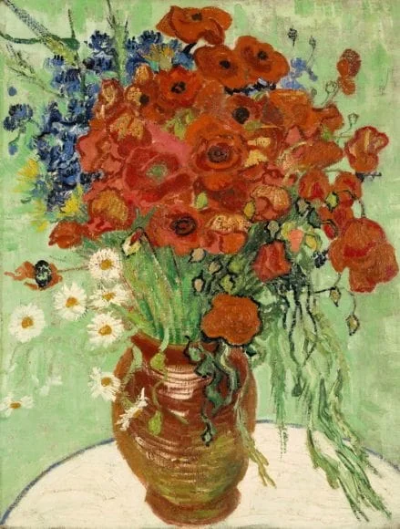 Vase with Daisies and Poppies – Vincent Van Gogh